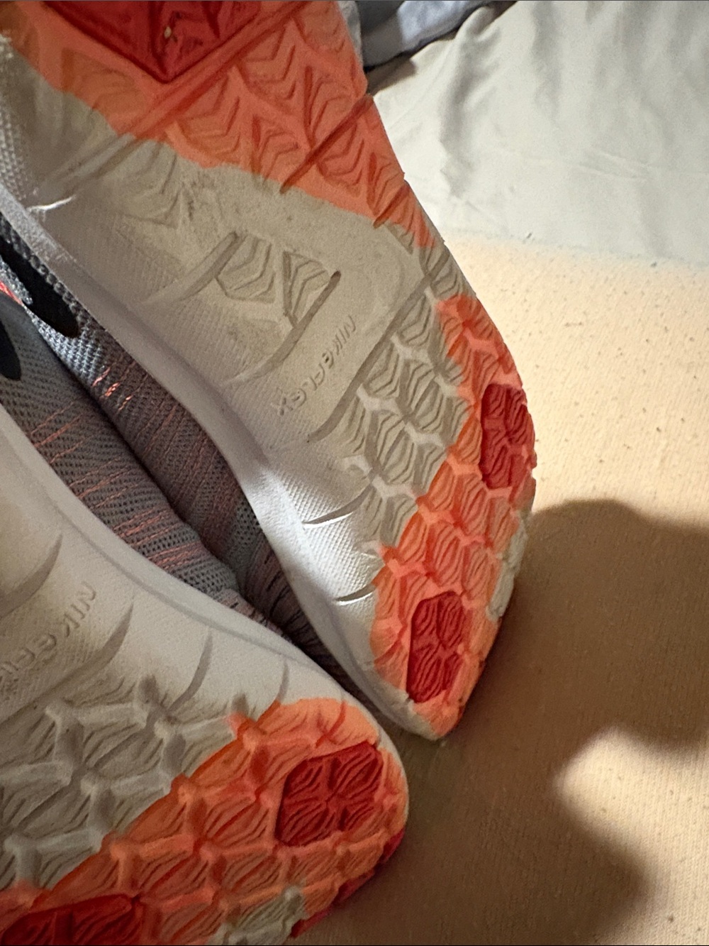 Nike Kids Sneakers in Gray and Coral Pink - Picture 7 of 8